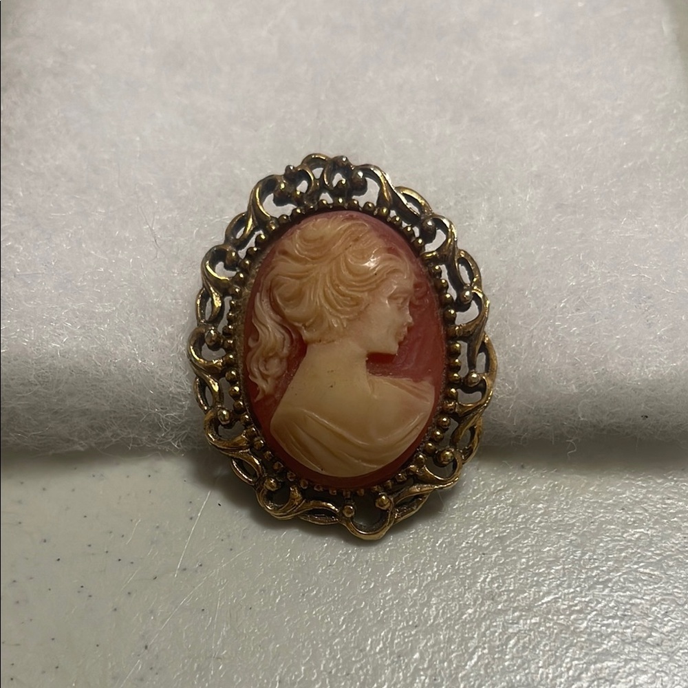 Elegant Vintage faux Cameo Brooch